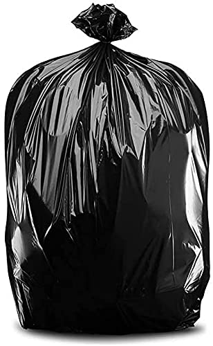 Plasticplace 32 Gallon Trash Bags Garbage Can Liners for Toter, Heavy Duty Contractor Black Garbage Bags, Leak-Proof, Tear-Resistant Can Liners, 44” x 54”, 50 Count Trashbags Yard Waste 1.5 Mil