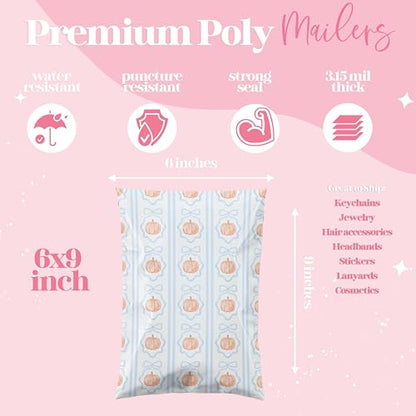 Pretty Package Store Poly Mailers 14.5x19, Blue Pumpkin, 100 Pack - color: Blue Pumpkins, size: 14.5x19