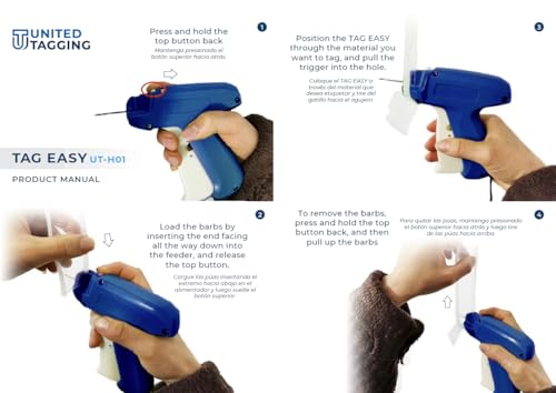 UT-H01 Professional Tagging Gun with 500 Fasteners