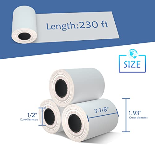 BESTEASY Thermal Receipt Paper, 3 1/8 x 230ft Pos Register Tape Rolls Cash Register Receipt Paper (10 Rolls) - size: 3 1/8 x 230', style: 10 rolls