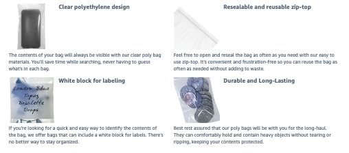 Dazzling Displays 100-Pack 2 Mil Transparent Small Plastic Clear Resealable Poly Bags (4 x 6 Inch) - Perfect for storing miscellaneous tiny items like beads, jewelry, and other small parts. - color: 4 x 6 Inch