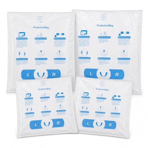 Expanding Foam Packaging (4-Pack) — Shock-Absorbing, Self-Expanding Foam Packaging Bags for Secure Shipping of Computers & Precision Goods (2x 18"x30", 2x 21"x34") - size: big