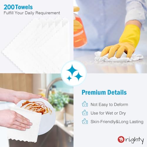 Orighty Microfiber Cleaning Cloth Bulk, 200 Pack, 11.5x11.5 inch, White - color: White, size: 200 Pack
