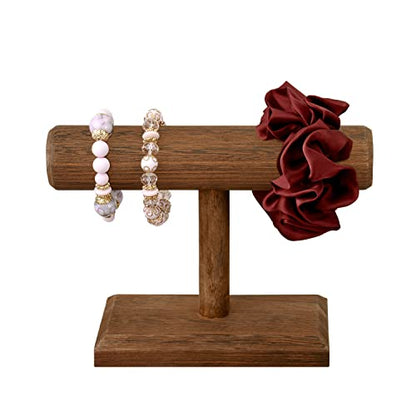 MOOCA 2-Piece Wooden Bracelet Display Stand, Watch Holder for Showcase - color: 3) Brown