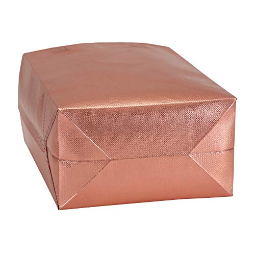 Tosnail 40 Pack 10 x 8 Inch Reusable Grocery Bags Shopping Tote Bag with Handle Present Bag Gift Bag for Weddings, Birthdays, Party, Event - Rose Gold - color: Rose Gold