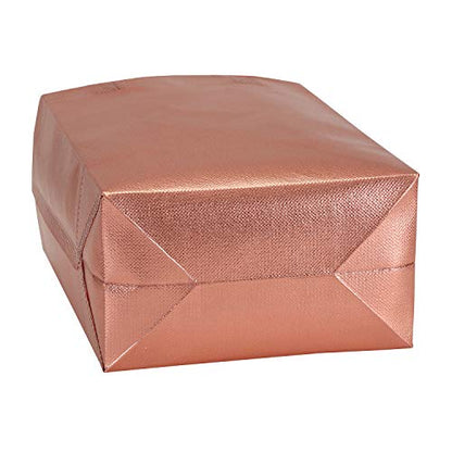 Tosnail 40 Pack 10 x 8 Inch Reusable Grocery Bags Shopping Tote Bag with Handle Present Bag Gift Bag for Weddings, Birthdays, Party, Event - Rose Gold - color: Rose Gold