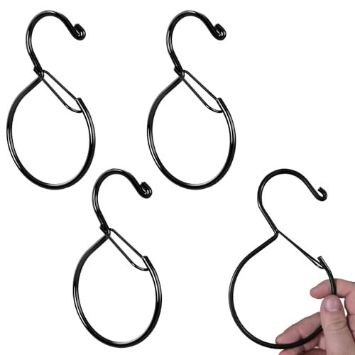 4 PCS Metal Belt Hanger, Black Iron Multipurpose Closet Hangers, Space Saving Belt Organizer for Ties, Scarfs, Baseball Hats, Purses & Accessories
