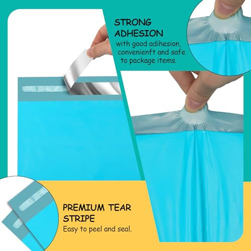 Poly Mailers 10 x 13 Inch, 25 Count, Blue 2.4 Mil Self-Seal Bags - color: Blue, size: 10x13 Inch 25 Pcs