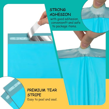 Poly Mailers 10 x 13 Inch, 25 Count, Blue 2.4 Mil Self-Seal Bags - color: Blue, size: 10x13 Inch 25 Pcs