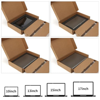 CRUGLA 1 Pack Laptop Shipping Box with Cushioned Foam, Fits Most Sizes - color: Brown