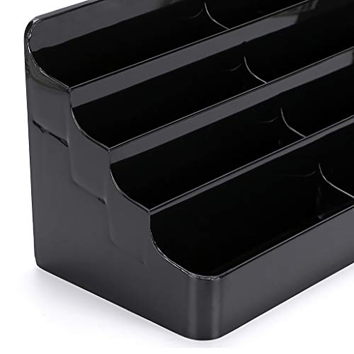 Hipiwe 2-Pack Acrylic Business Card Holder Card for Desk, 8 Pockets - color: Black