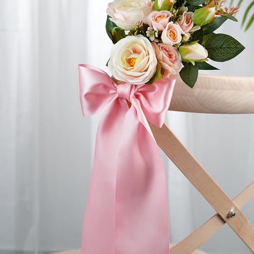 Pink Double-Faced Satin Ribbon, 3 Inch x 10 Yards - color: Pink