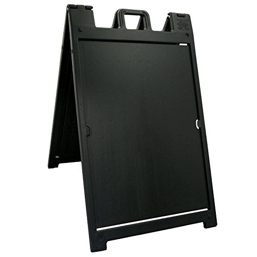 Black 4-Pack of Plasticade Signicade Deluxe A-Frame Sidewalk Curb Sign Portable Folding Double-Sided Display with Quick-Change System - size: 24 x 36 inches (Pack of 4)