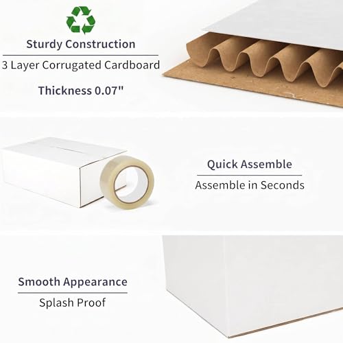 40 Pack Small Shipping Boxes 9x6x3 Inches - size: 9x6x3