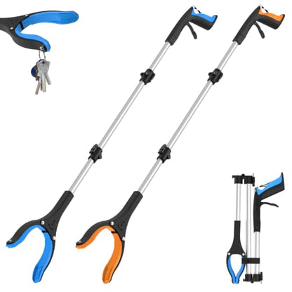 43 Inch Long Grabber Reacher Tool, 2 Pack Foldable for Seniors - size: Foldable 43" (2-Pack)