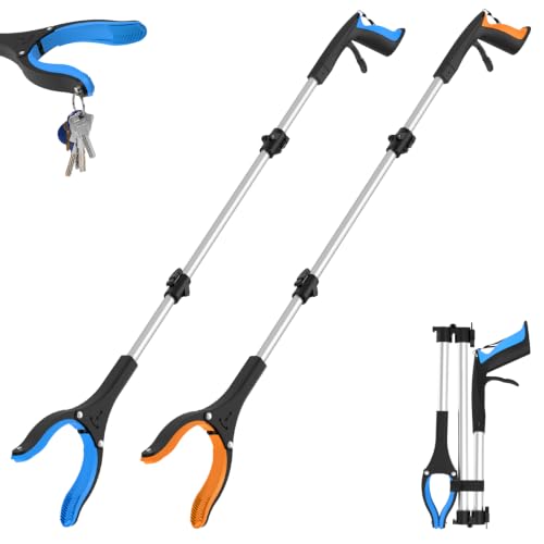 43 Inch Long Grabber Reacher Tool, 2 Pack Foldable for Seniors - size: Foldable 43" (2-Pack)