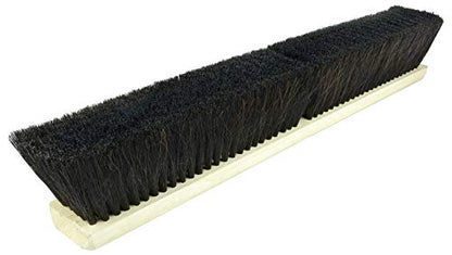 Weiler 42049 36" Medium Sweep Floor Brush, Black Tampico Center w/Horsehair Casing, Includes Brace - size: 36" Brush, style: Horsehair Border