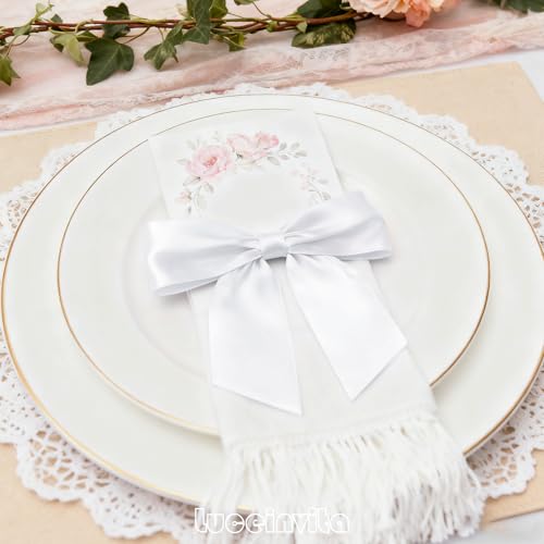 4.5" White Satin Ribbon Bows (30 Packs) - color: White, size: 4.5 Inch - 30pcs