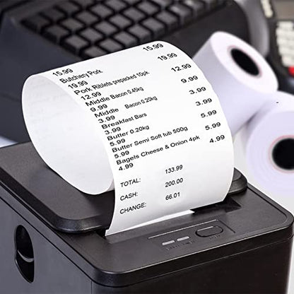 SJPACK 40 Rolls Thermal Paper 3 1/8 x 230ft Pos Receipt Paper, Cash Register Roll TM-T88 T-20 T-90 SRP-350 370 - size: 3-1/8" x 230', style: 40 Rolls