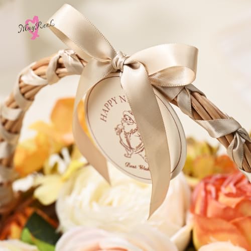 MAYREEL 1/2 inch Champagne Gold Double Faced Satin Ribbon 50 Yards - color: Champagne Gold, size: 1/2 Inch