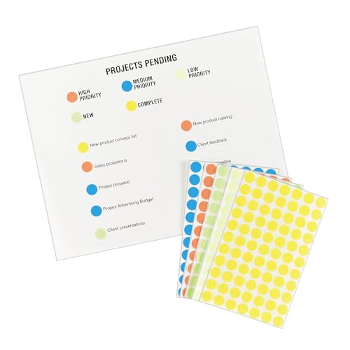 Avery Color-Coding Removable Labels, 1/2 Inch Round Stickers, Neon Orange, Non-Printable, 840 Dot Stickers Total (5062)