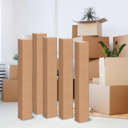 4x4x36 Inch Tall Corrugated Cardboard Boxes 10 Pack, 4"L x 4"W x 36"H Shipping Boxes - Shipping, Moving, Packaging, Mailing, Storage Box for Home or Business