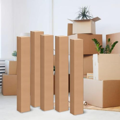 Docik 4x4x40 Inch Tall Corrugated Cardboard Boxes, 10 Pack - size: 4x4x40 Inch