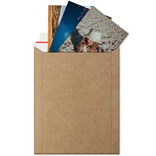 ValBox 9x11.5 Self Seal Photo Document Mailers 25 Pack Stay Flat Brown Cardboard Envelopes, 9.25 x 11.75 Inches - color: Brown