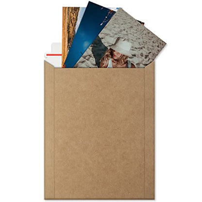 ValBox 9x11.5 Self Seal Photo Document Mailers 25 Pack Stay Flat Brown Cardboard Envelopes, 9.25 x 11.75 Inches - color: Brown