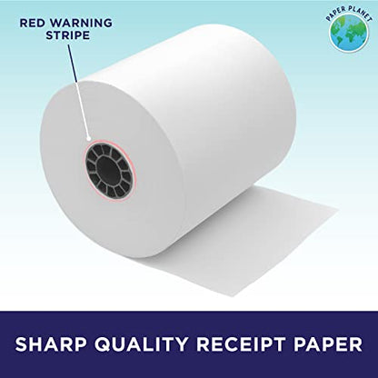 PaperPlanet White Bond Paper for Clover Kitchen Printer 20 Rolls & 1 Ribbon - size: 20 Rolls & 1 Ribbon