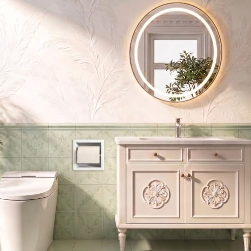 Toilet Paper Holder for Bathroom Renovation - color: White
