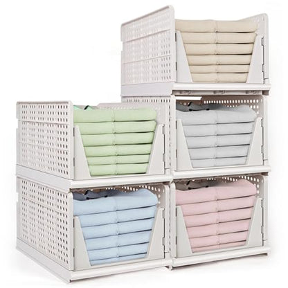 yazi 5XL Stackable Plastic Closet Storage Baskets - size: 5XL