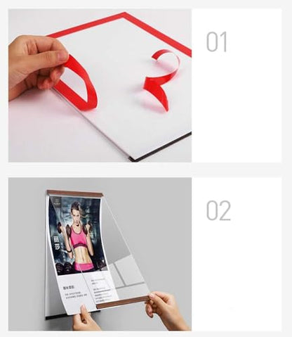 Wall Mount Acrylic Sign Holder (A5 148×210mm/5.83×8.27inches) - color: Horizontal and Vertical Dual Use A5 148×210mm/5.83×8.27inches