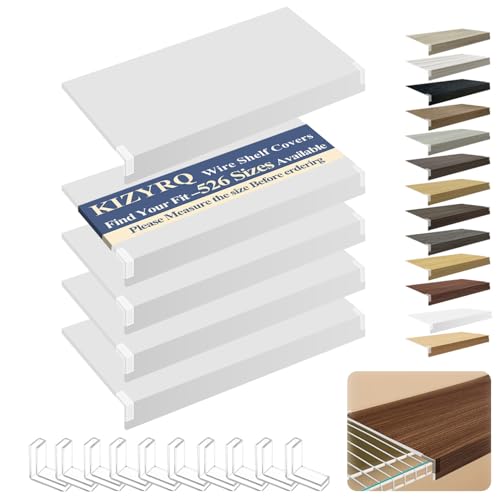 5 Pack Wire Shelf Covers,24x16x3in Wire Rack Covers for Pantry - color: #01 White, size: 24x16x3 in