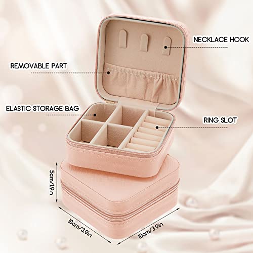 Taiyin 6/12/50 Pcs Travel Jewelry Case Bulk - color: Pink