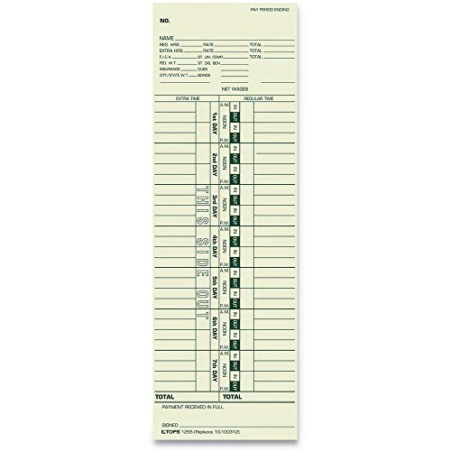 TOP1255 - Time Card for Cincinnati/Simplex