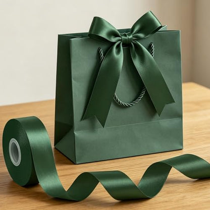 30 Yards 1 in Dark Green Satin Ribbon for Gift Wrapping St. Patrick's Day - color: Dark Green, size: 1 inch
