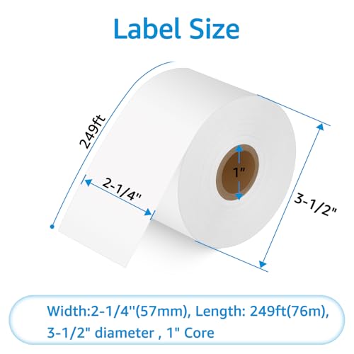 GREENCYCLE 5 Roll Compatible for Dymo 2-1/4" x 250' Receipt Paper