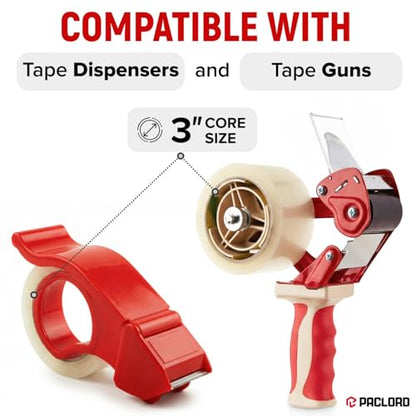 2" x 110 Yards Clear Packing Tape, Pack of 4 - Heavy-Duty 2.6 Mil Thick Carton Sealing Tape with Industrial Strength Adhesion for Packaging, Moving, or Shipping Boxes - size: 2" x 110 Yards, style: Pack of 4
