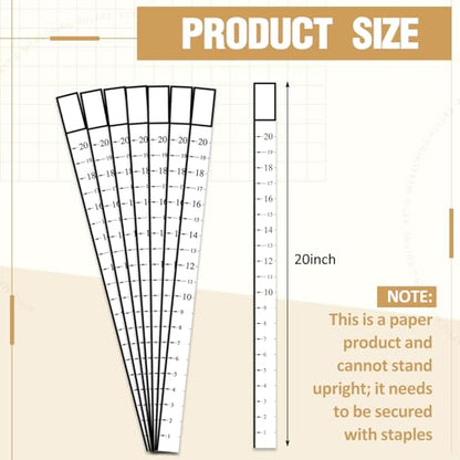 Attic Measuring Rulers (Case of 1000), 20 Inch, Card Stock, Attic Insulation R-Value Ruler for Insulators Ceiling Insulation