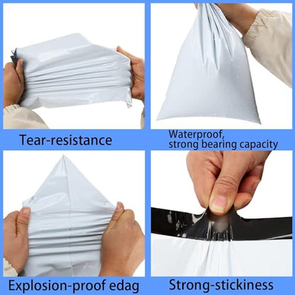 newlng Poly Mailers Shipping Bags Mailing bags 10x13"/250x350mm+50mm White Shipping Envelopes Self-sealing Adhesive Waterproof and Tear-Proof Packaging Bags poly bag for Clothing Books Gift 30pcs - size: 10x13" (30pcs)