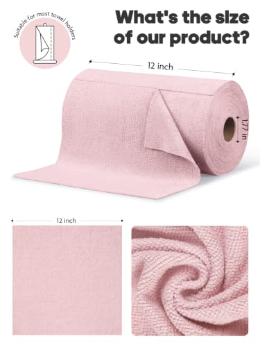 Fantasticlean Microfiber Cleaning Cloth Roll -75 Pack, 12" x 12" (Pink) - color: Pink, size: 75 pack