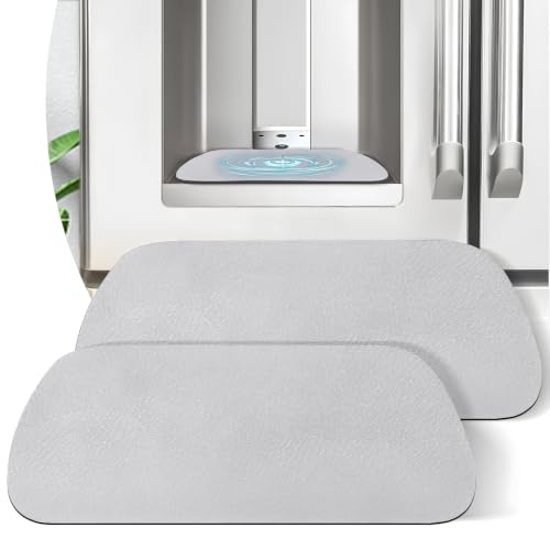LOPNUR 2 Pack Refrigerator Drip Tray Catcher, 9"x3.1" Trapezoid, Light Grey - color: Light Grey, size: Trapezoid - 9"x3.1"
