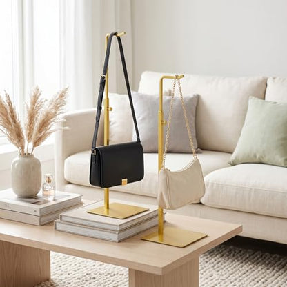 6 Pack Purse Stand Holder Handbag Display Stand, Gold - color: Gold