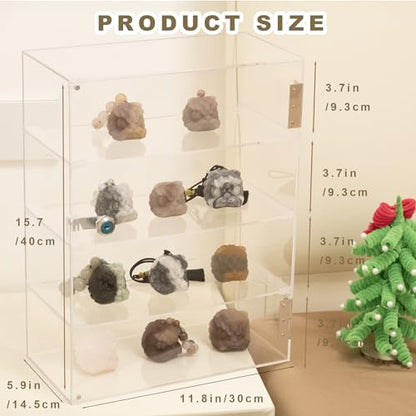 4 Shelf Acrylic Display Case with Lock, Cabinet for Collectibles - size: Acrylic Display Case-4