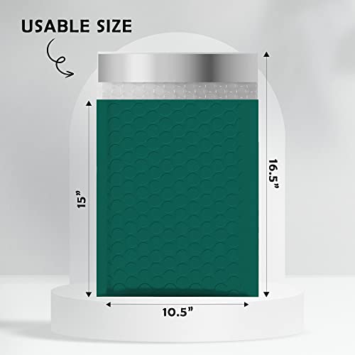 Yens Bulk Green Poly Bubble Mailers 10.5x16 200 Pack Usable 10.5x15 - color: Green, size: 10.5" x 16"