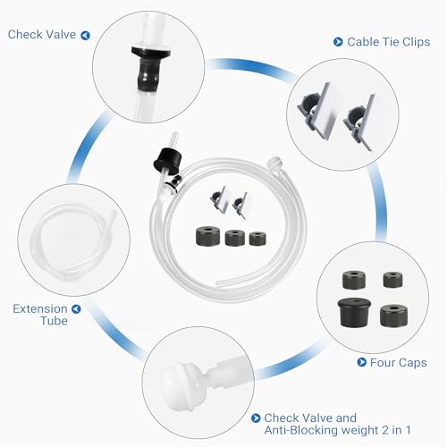 Yofidra Sink Soap Dispenser Extension Tube Kit (Anti-Backflow, 47") - color: White, size: 47" (Pack of 1)