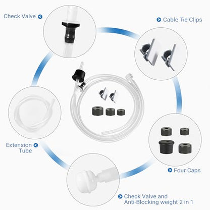 Yofidra Sink Soap Dispenser Extension Tube Kit (Anti-Backflow, 47") - color: White, size: 47" (Pack of 1)