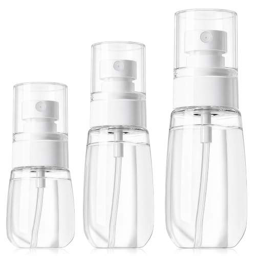 3 Pack Continuous Spray Bottle Atomizing Mister for Hair,Plants,Cleaning,Travel Fine Mist Water Spray Bottles for Styling,Refillable Empty Spray Bottles,Translucent White(30ml+60ml+100ml) - color: G