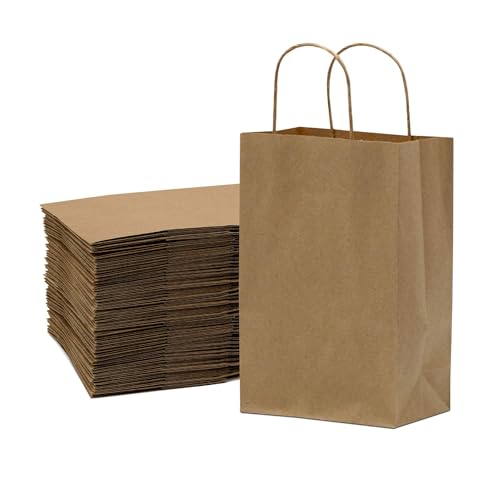 Prime Line Packaging Mini Shopping Bags, Gift Bag Bulk 6x3x9 In, 200 Pack - size: 6x3x9 Inch